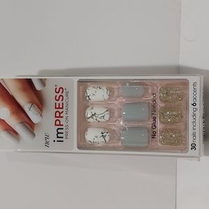 imPress Press On Nails; Style Yeah Boy, Marble and Gray BNIB 76610